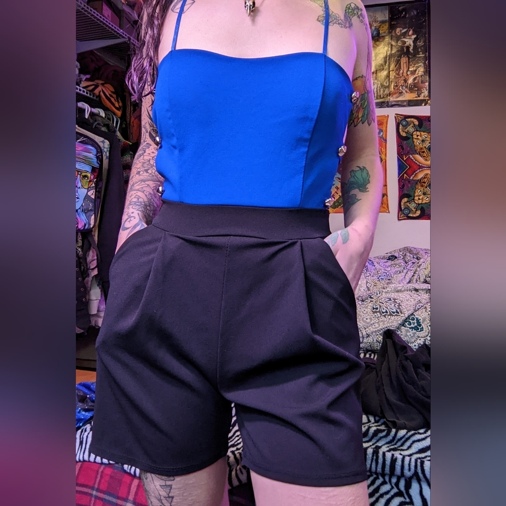 PINKLADY  one piece club style romper with pockets